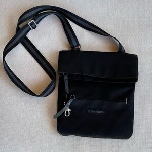 Sherpani Pica Black Canvas Crossbody Bag